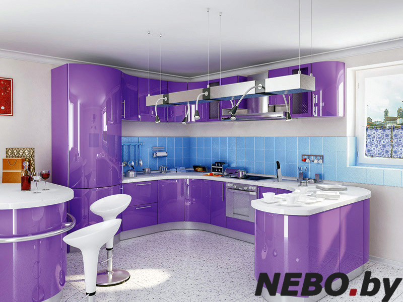 Фиолетовая кухня - 11